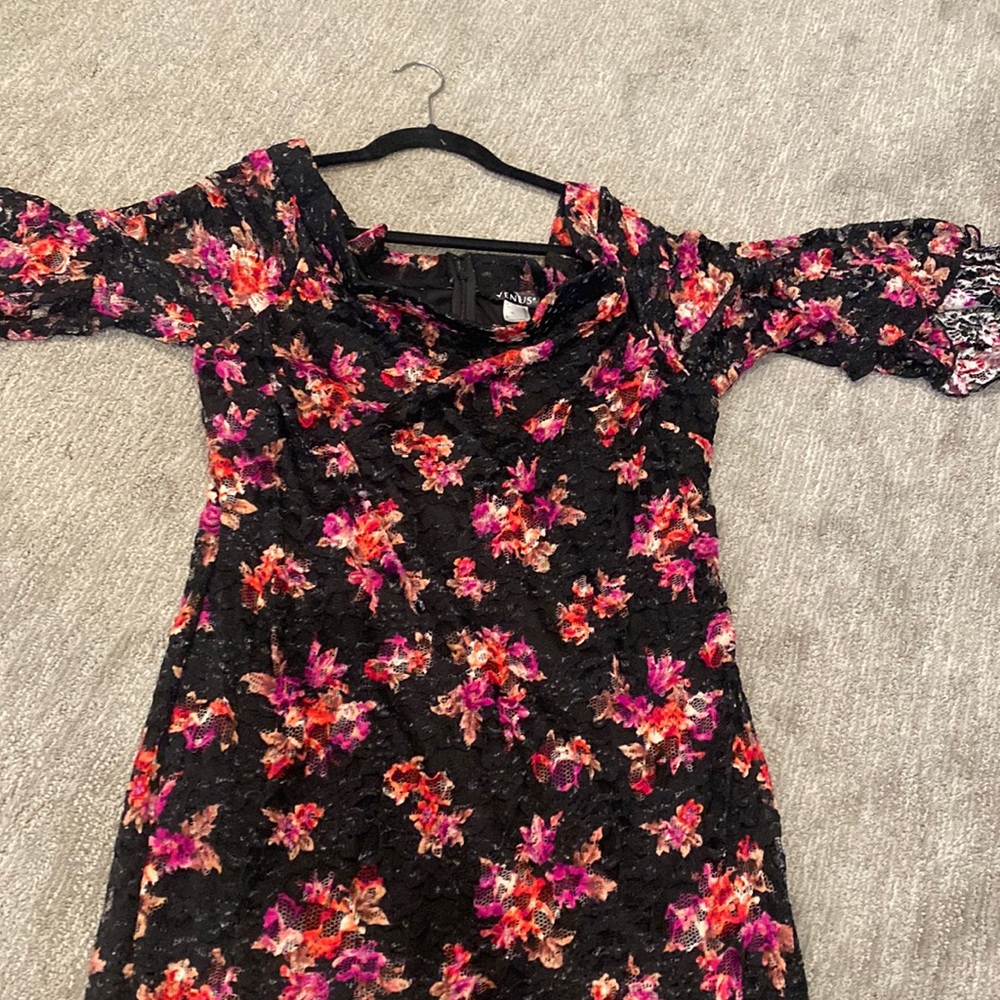 Size 20 black lace off the shoulder body con dress brand new never worn